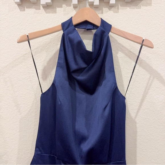 Elliatt Camo Halter Backless Satin Mini Dress Size Small NWT - Picture 4 of 9